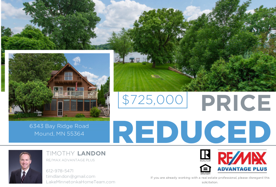 Price Reduced on Lake Minnetonka Home For Sale